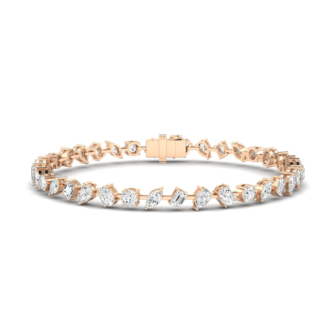 Love All Mixed Shape Diamond Tennis Bracelet
