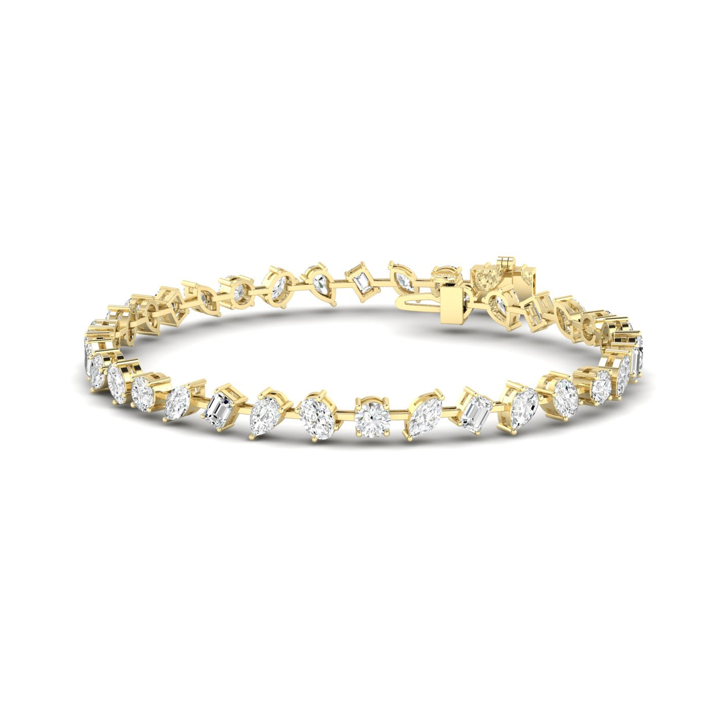 Love All Mixed Shape Diamond Tennis Bracelet