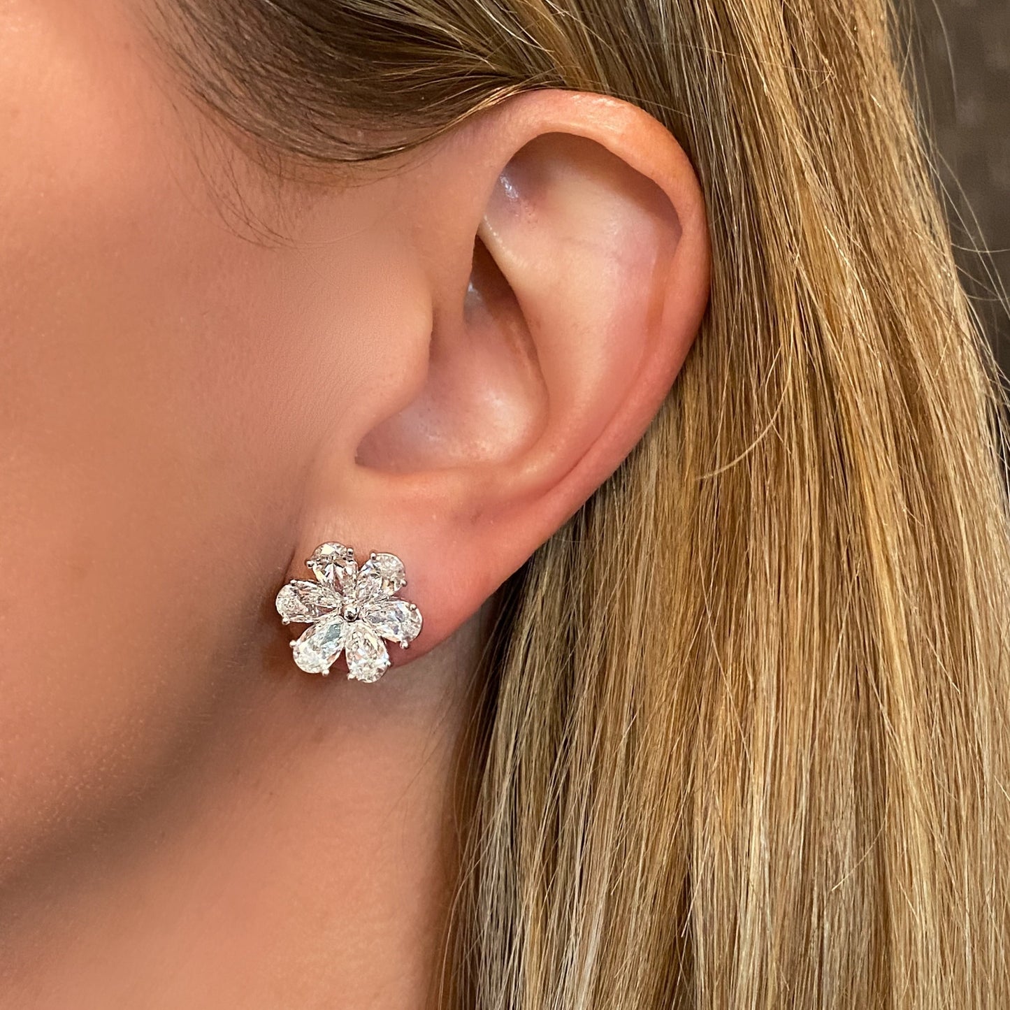 Blossom Diamond Stud Earrings