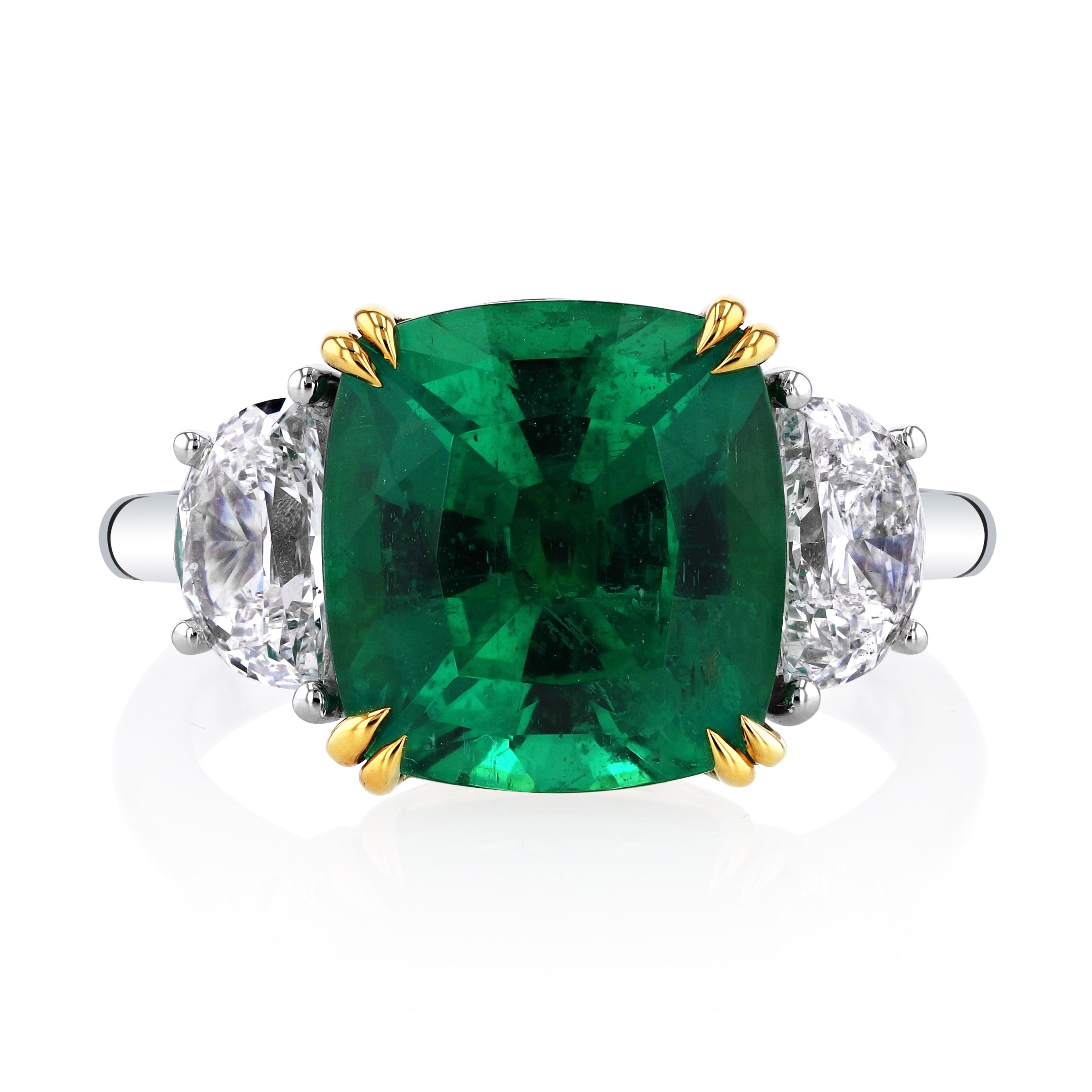 Gemstone Graff Emerald Ring Carat Cushion Cut Emerald Diamond Ring – Miss Diamond Ring