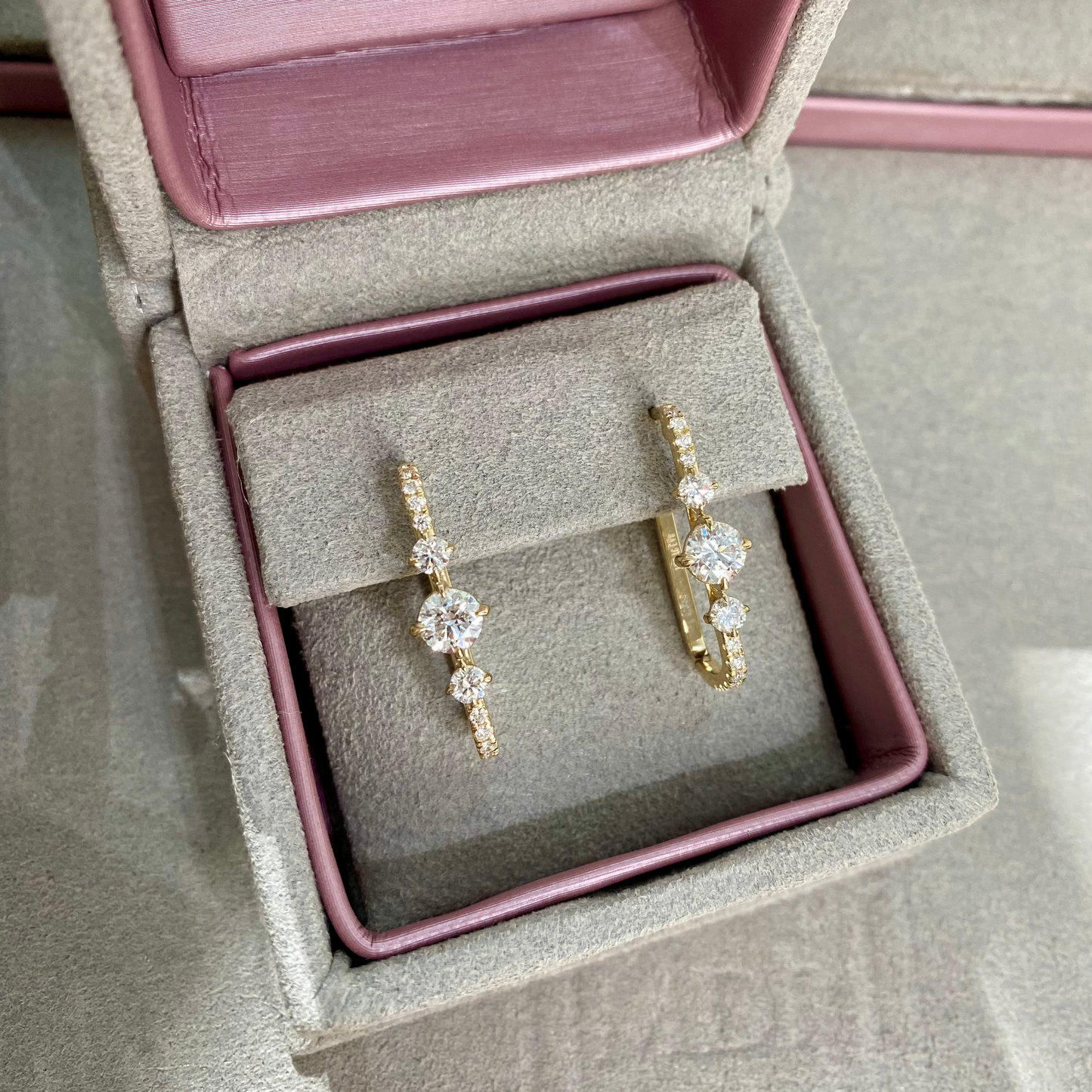 Starlight Diamond Hoop Earrings