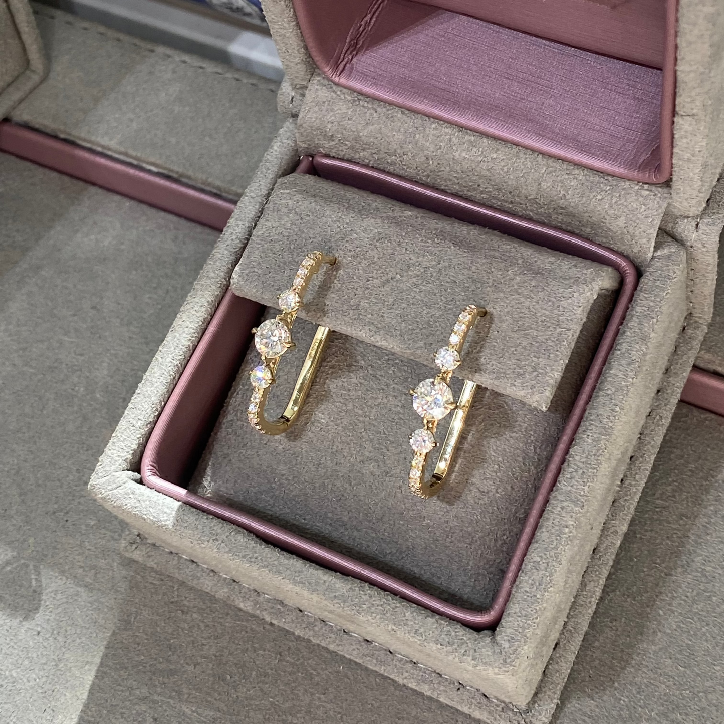 Starlight Diamond Hoop Earrings