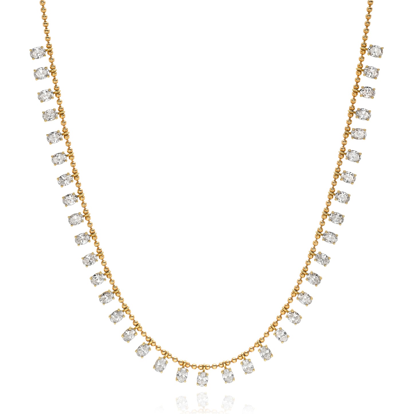 Oval DewDrop Diamond Necklace
