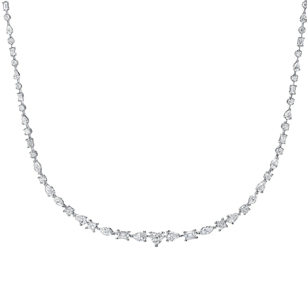 Sweet Forever Diamond Mixed Shapes Necklace