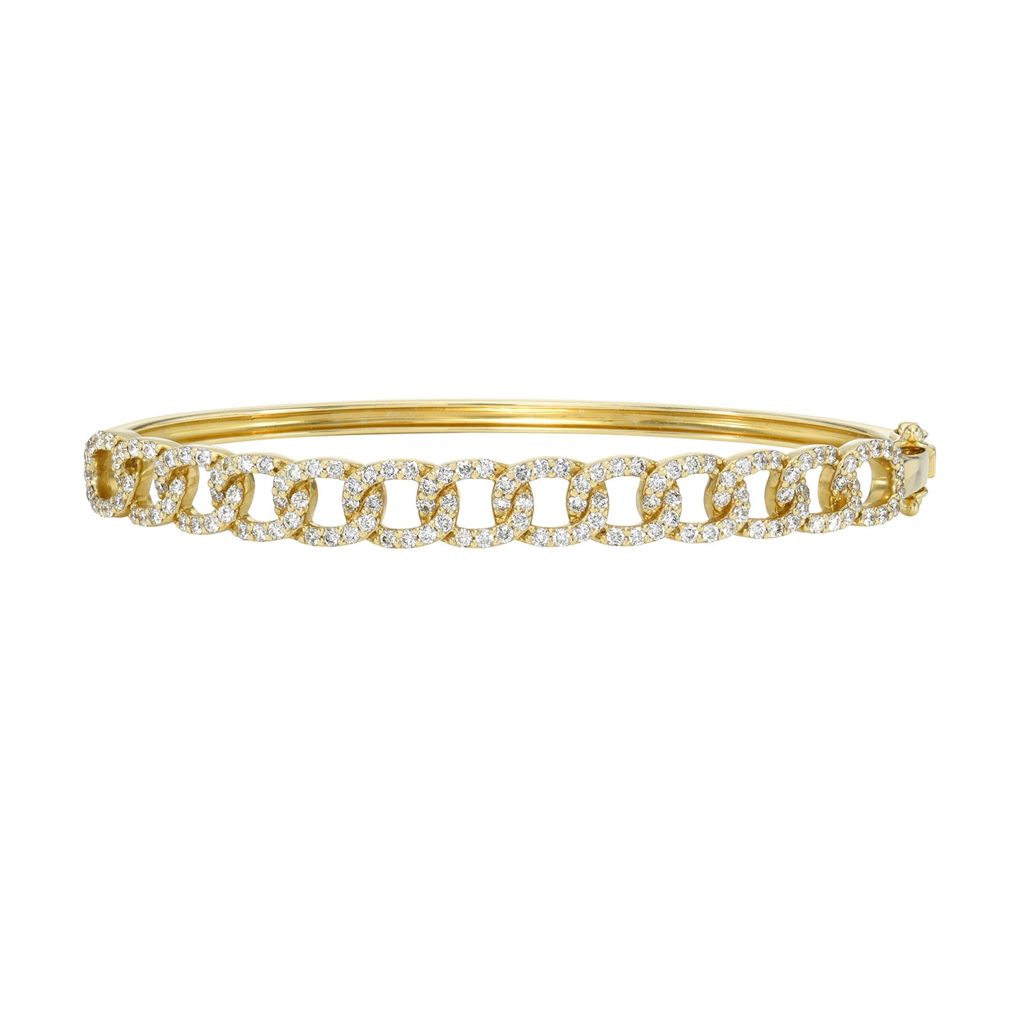 PAVE DIAMOND ROPE CHAIN BANGLE BRACELET