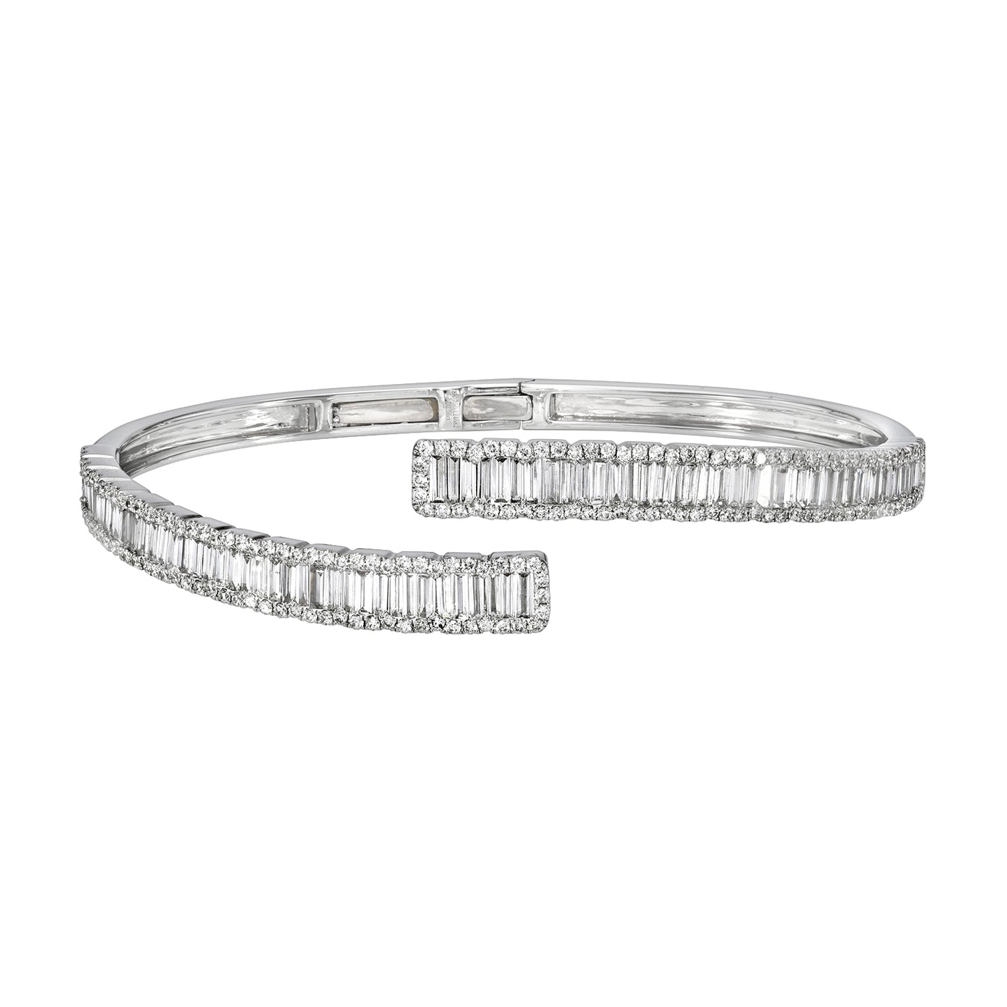 Brilliant Baguette Diamond Bangle Bracelet