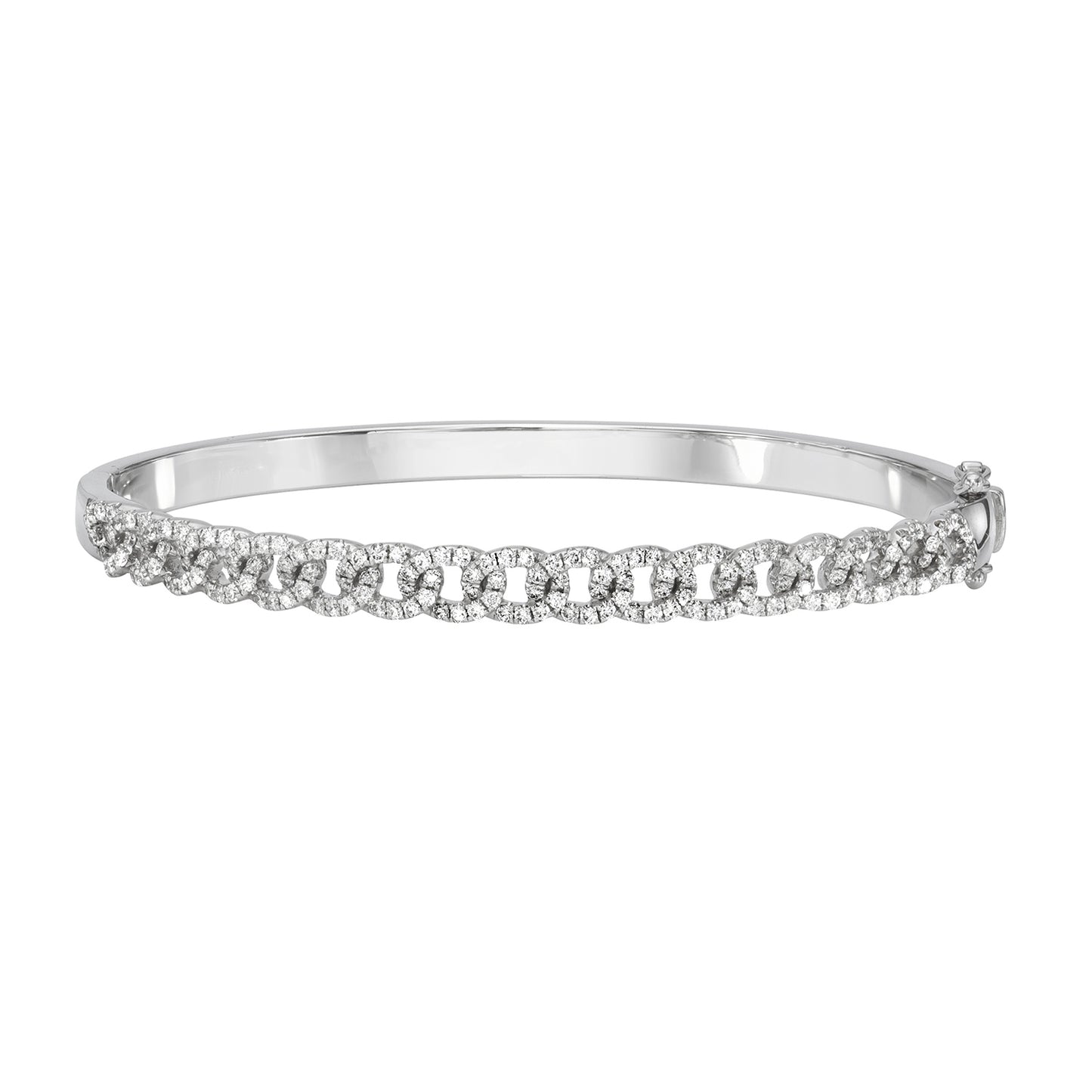 PAVE DIAMOND ROPE CHAIN BANGLE BRACELET