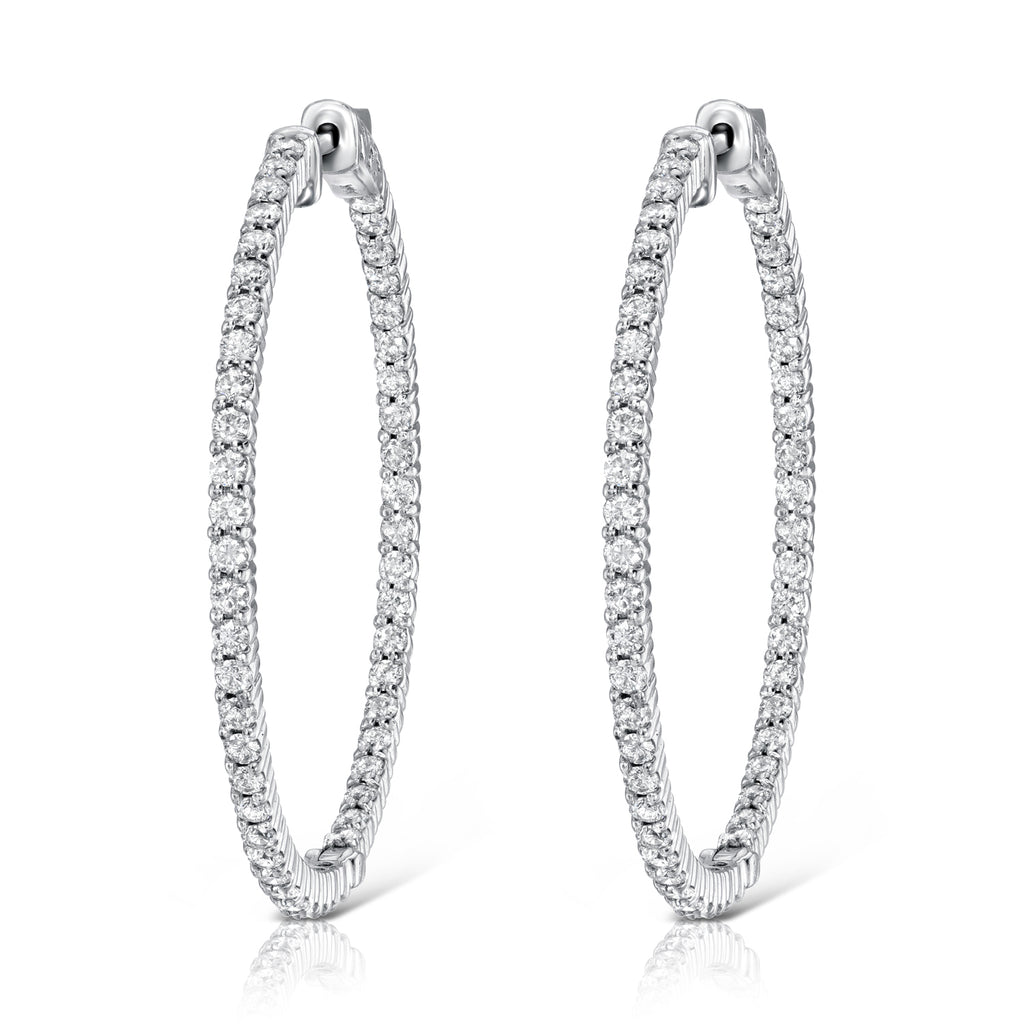 Whisper Thin Diamond Hoop Earrings