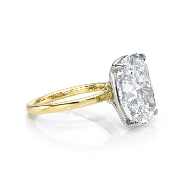 Elongated Cushion Brilliant Diamond Ring