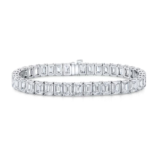 Emerald Cut Diamond Tennis Bracelet