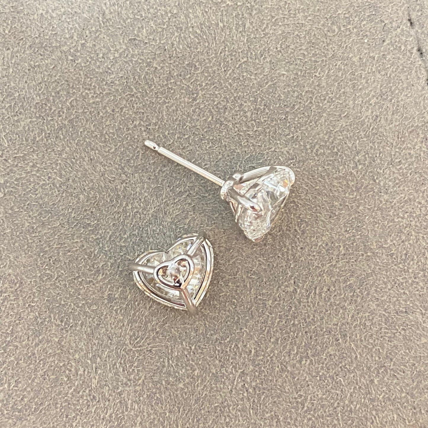 Heart Shape Diamond Studs