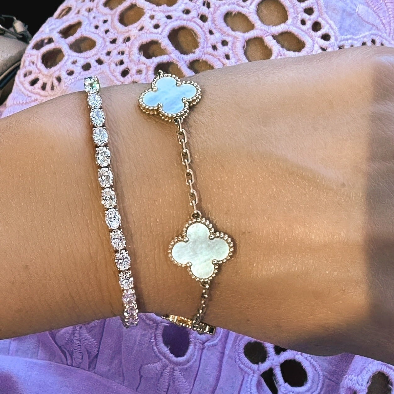 East West Oval Diamond Tennis Bracelet