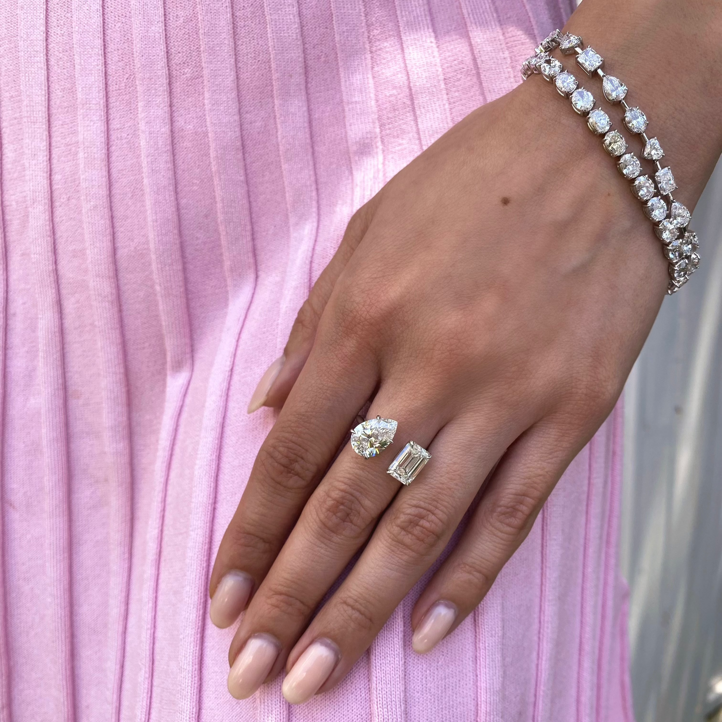 Love Shaped Diamond Bracelet