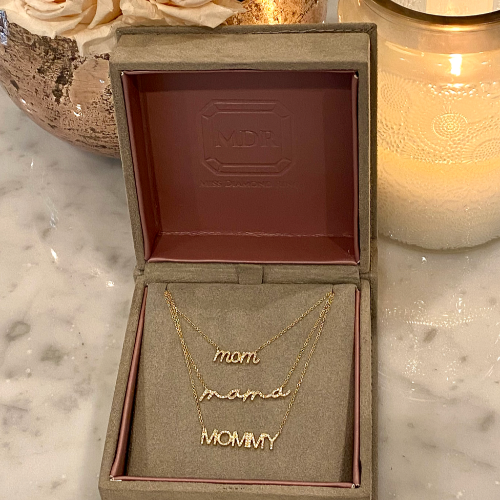 Mommy Diamond Pendant Necklace