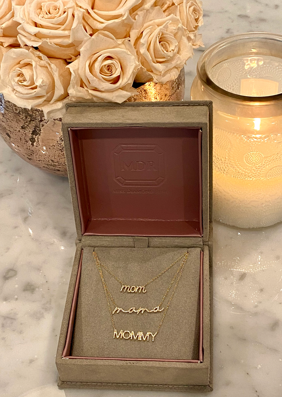 Mama Diamond Pendant Necklace