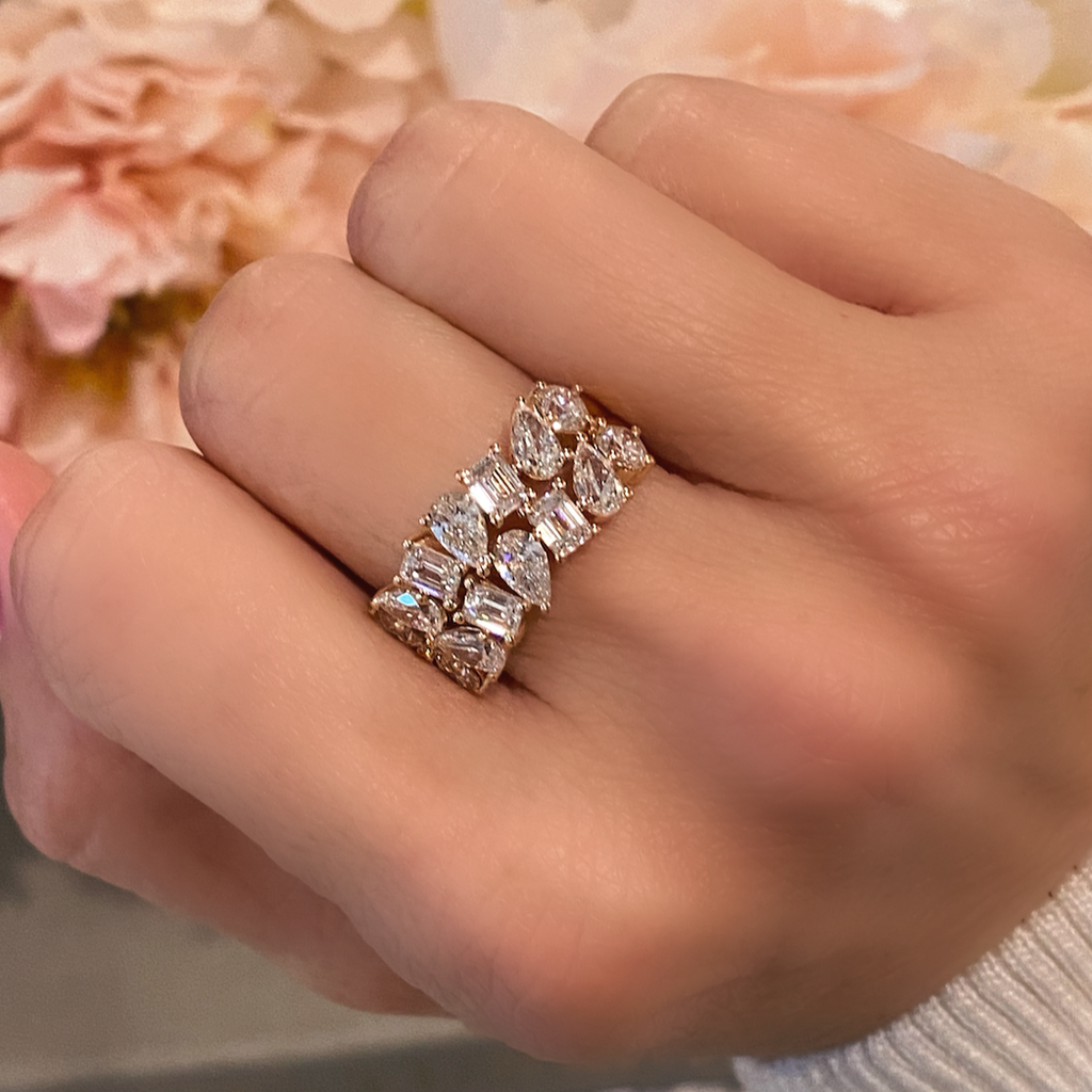 Mixed cut diamond eternity band Clearance