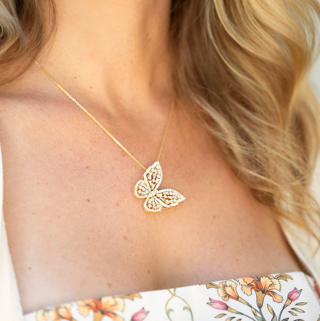 BRILLIANT BUTTERFLY DIAMOND NECKLACE