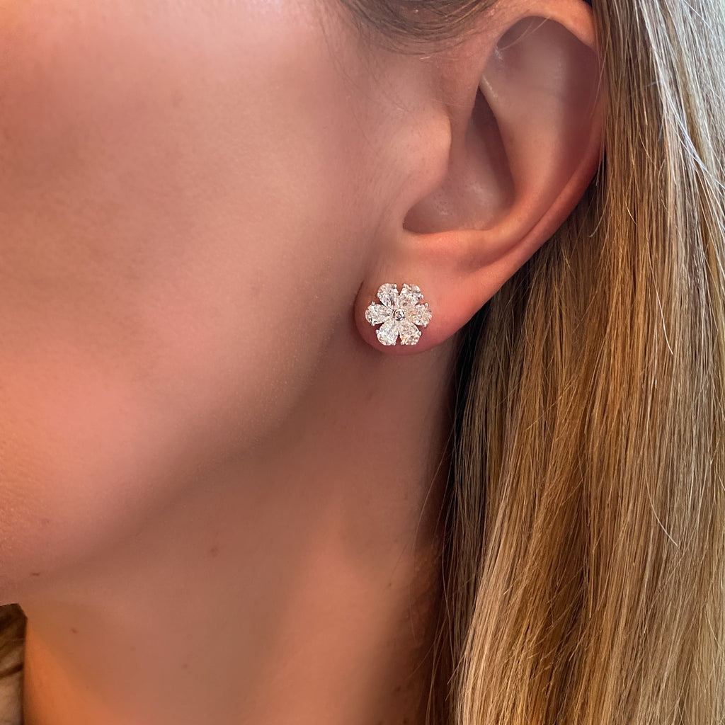 Blossom Diamond Stud Earrings