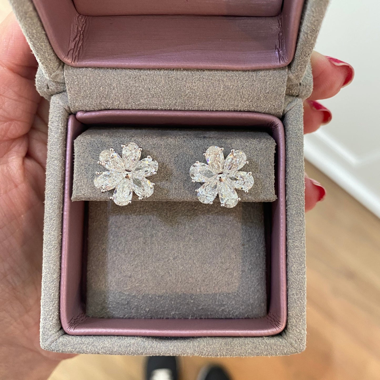 Blossom Diamond Stud Earrings