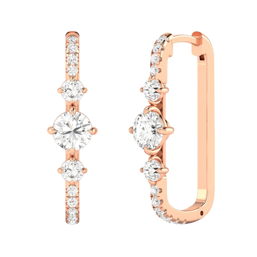 Starlight Diamond Hoop Earrings