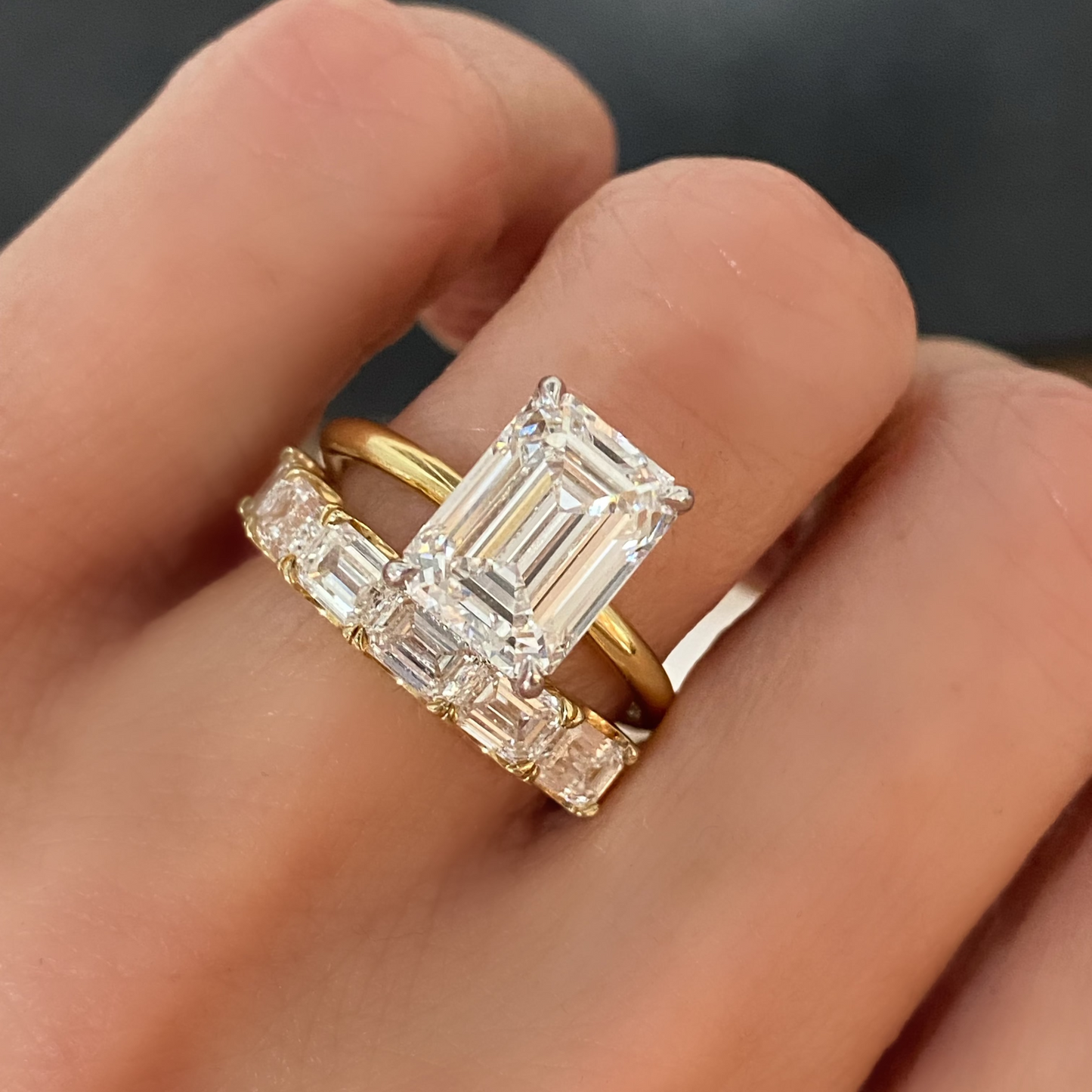 Emerald Cut Diamond Solitaire