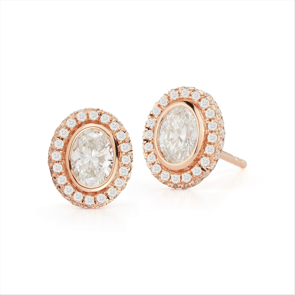 Afternoonified oval diamond stud earrings