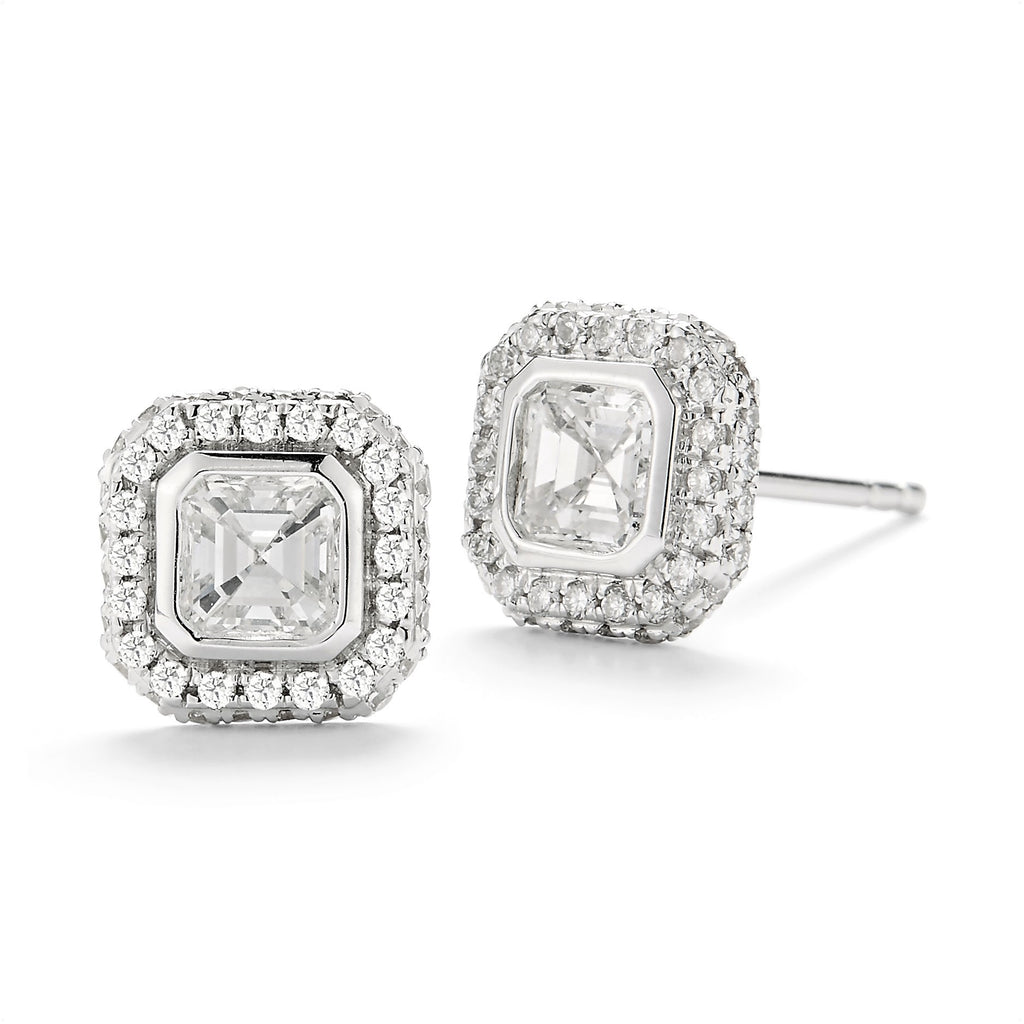 Afternoonified Cushion Cut Diamond Stud Earrings