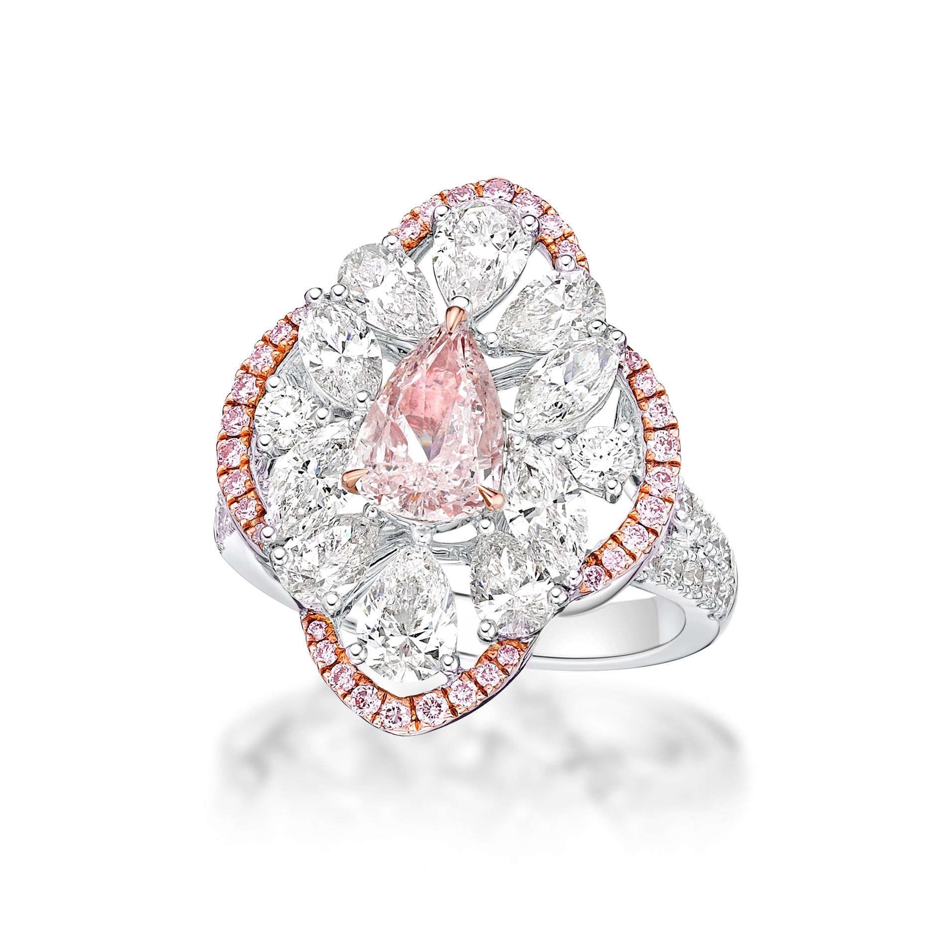Pink Flower Fancy Pink Diamond Ring MDR Atelier – Miss Diamond