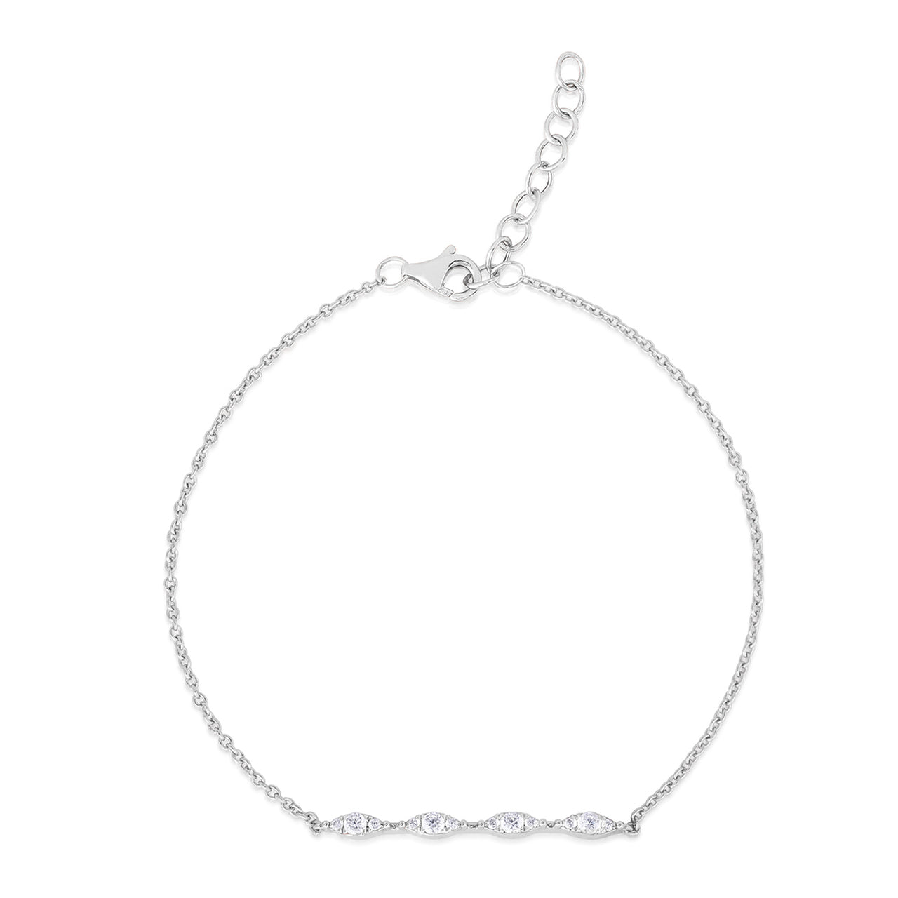 4 Marquise Illusion Bar Bracelet