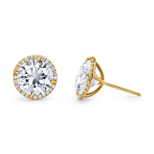 Halo Diamond Martini Stud Earrings