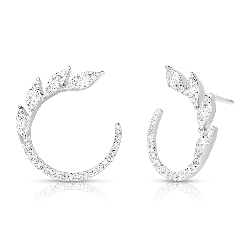 Marquise Illusion Garland Circle Stud Earrings