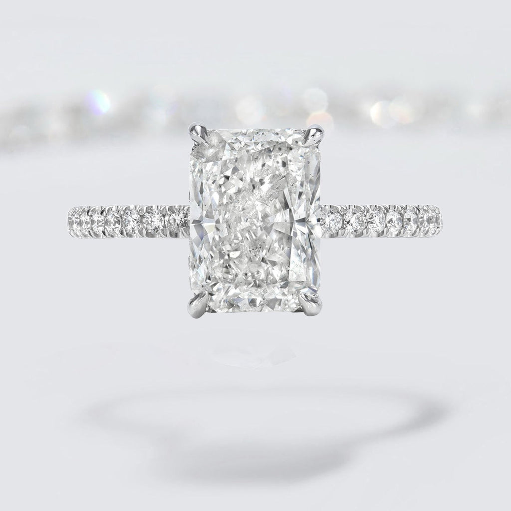 3 carat Radiant Cut Diamond Engagement Ring