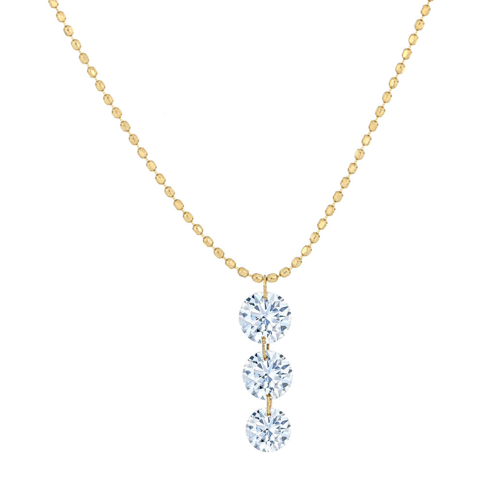 3 diamond new arrivals drop pendant necklace