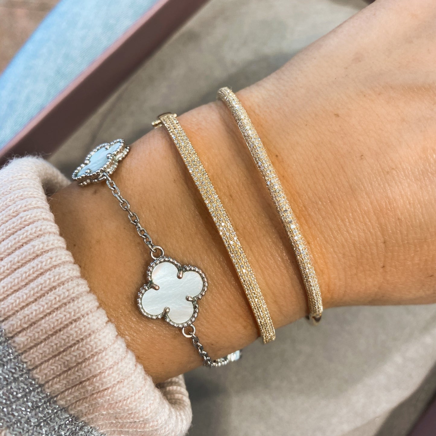 Round Diamond Bangle