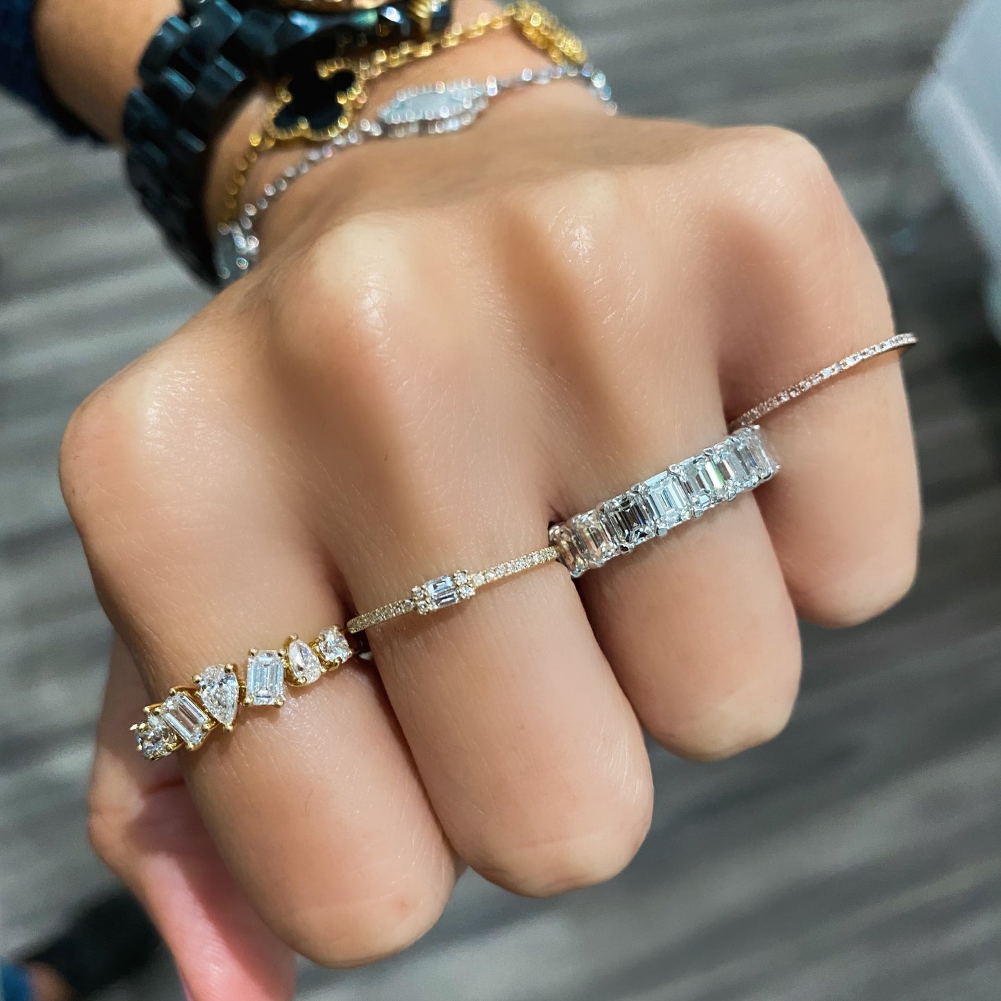 Emerald Cut Diamond Eternity Ring