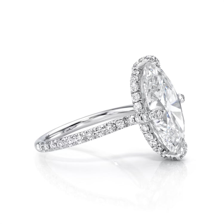 Oval Cut Diamond Compass Engagement Ring
