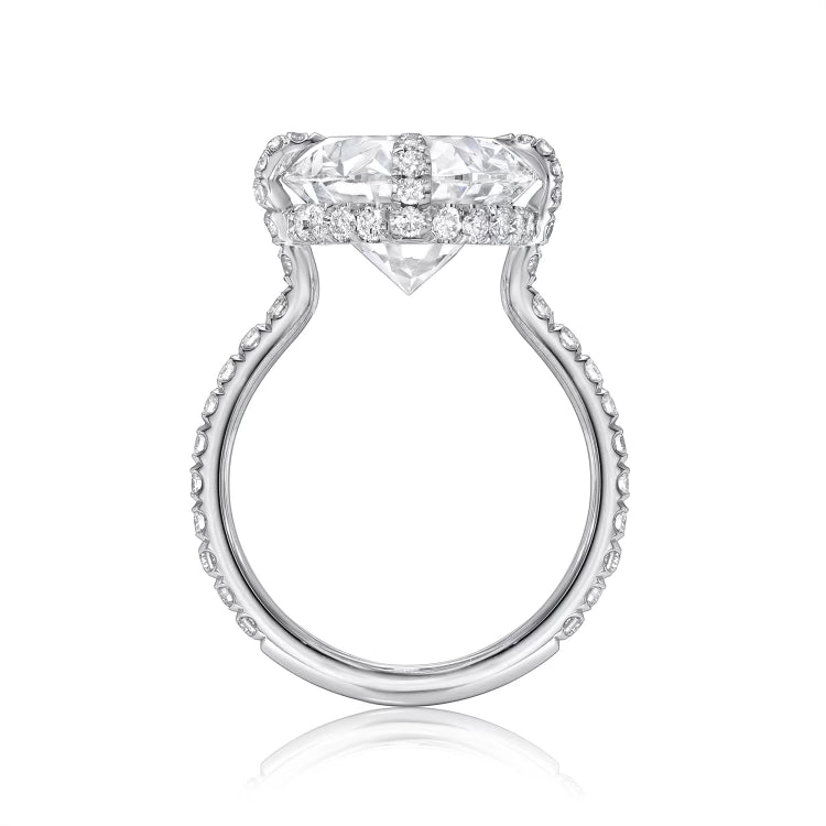 Oval Cut Diamond Compass Engagement Ring