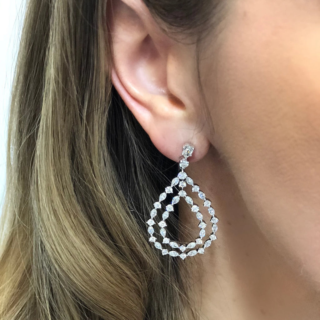 Scintillating Chandelier Diamond Earrings