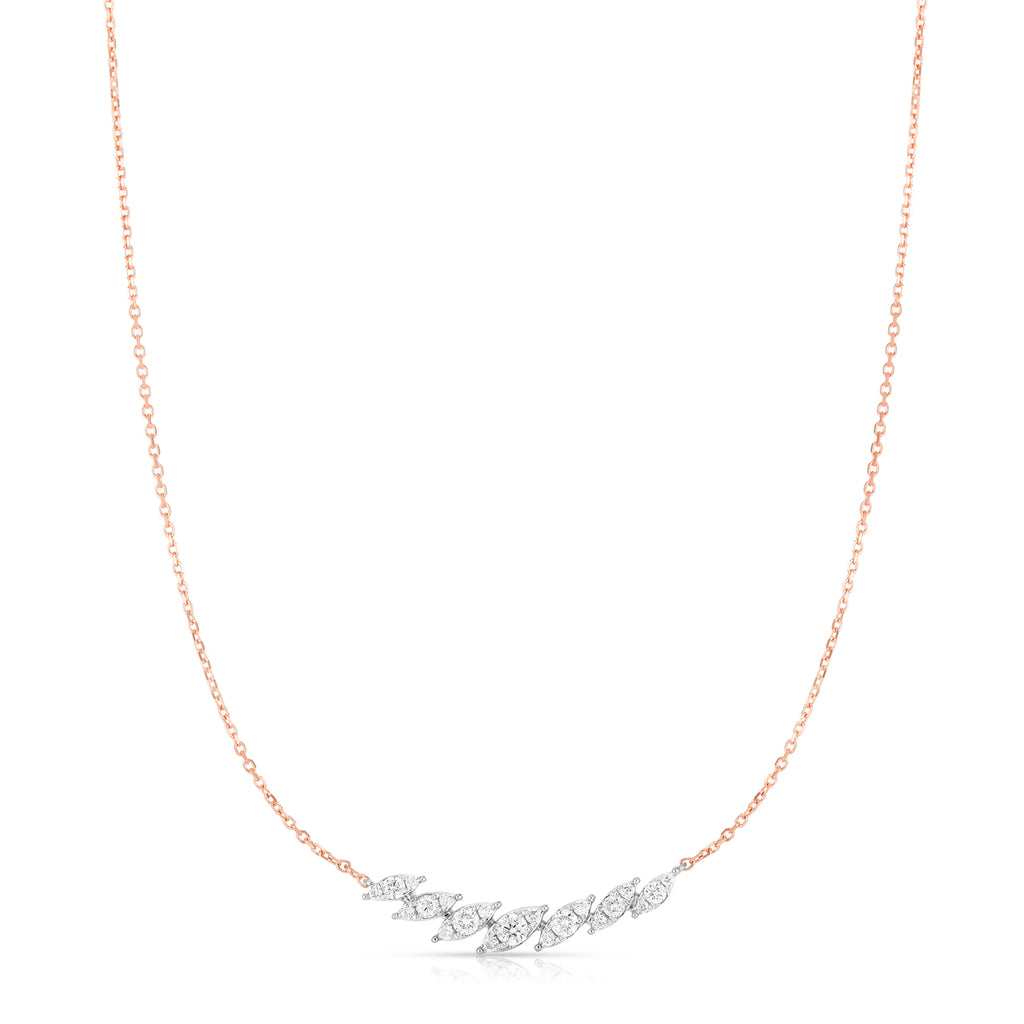 Marquise Illusion Curved Necklace