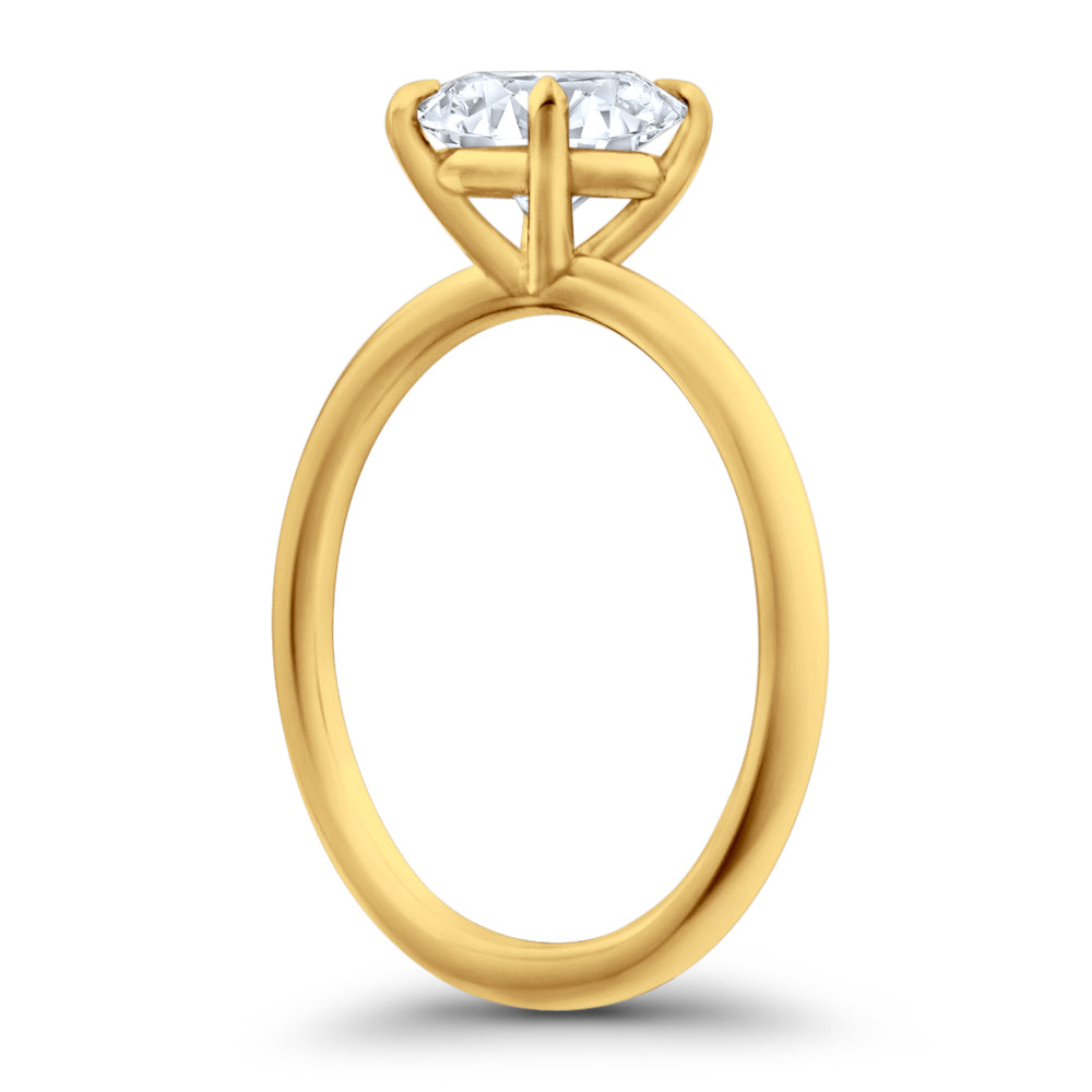 Round Solitaire White Diamond Ring
