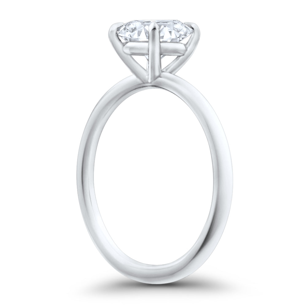 Round Solitaire White Diamond Ring