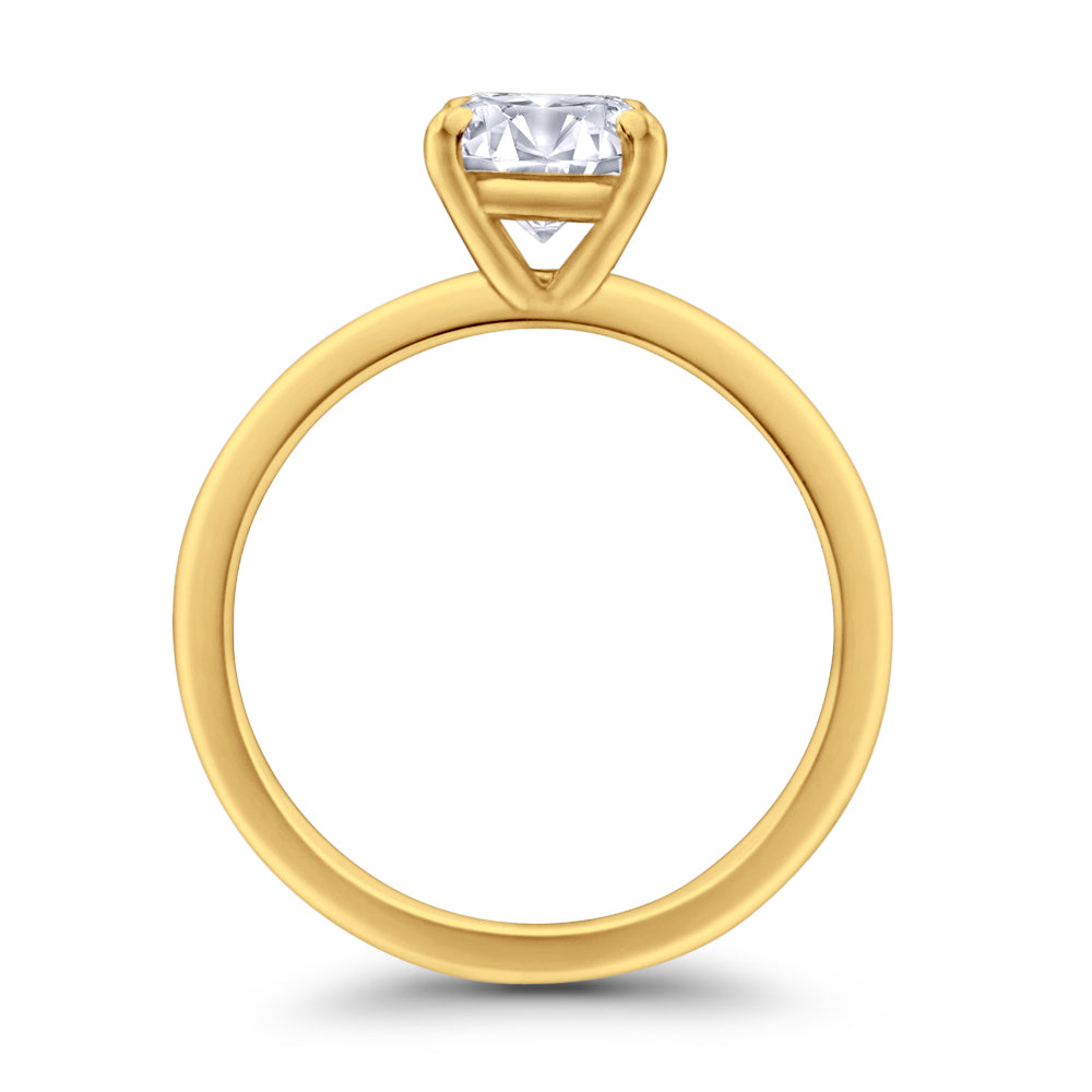 Round Solitaire White Diamond Ring