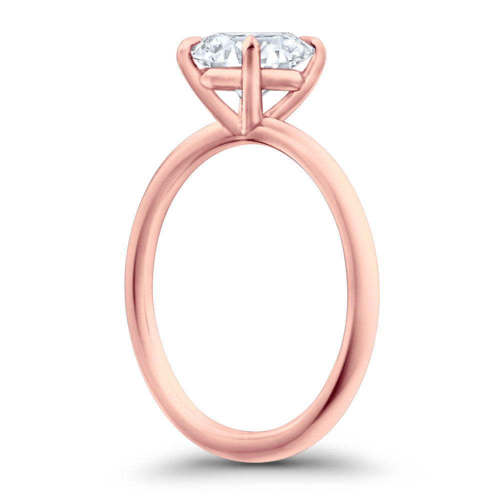 Round Solitaire White Diamond Ring