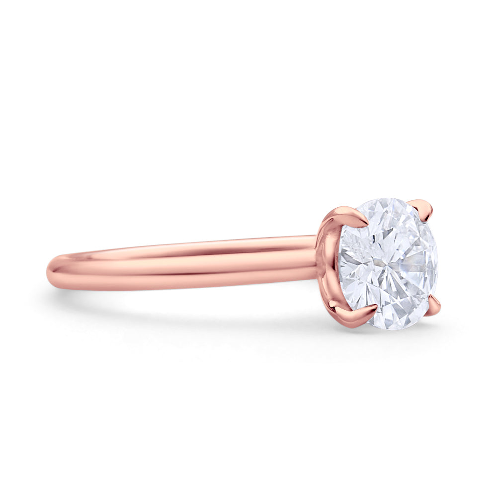 Round Solitaire White Diamond Ring