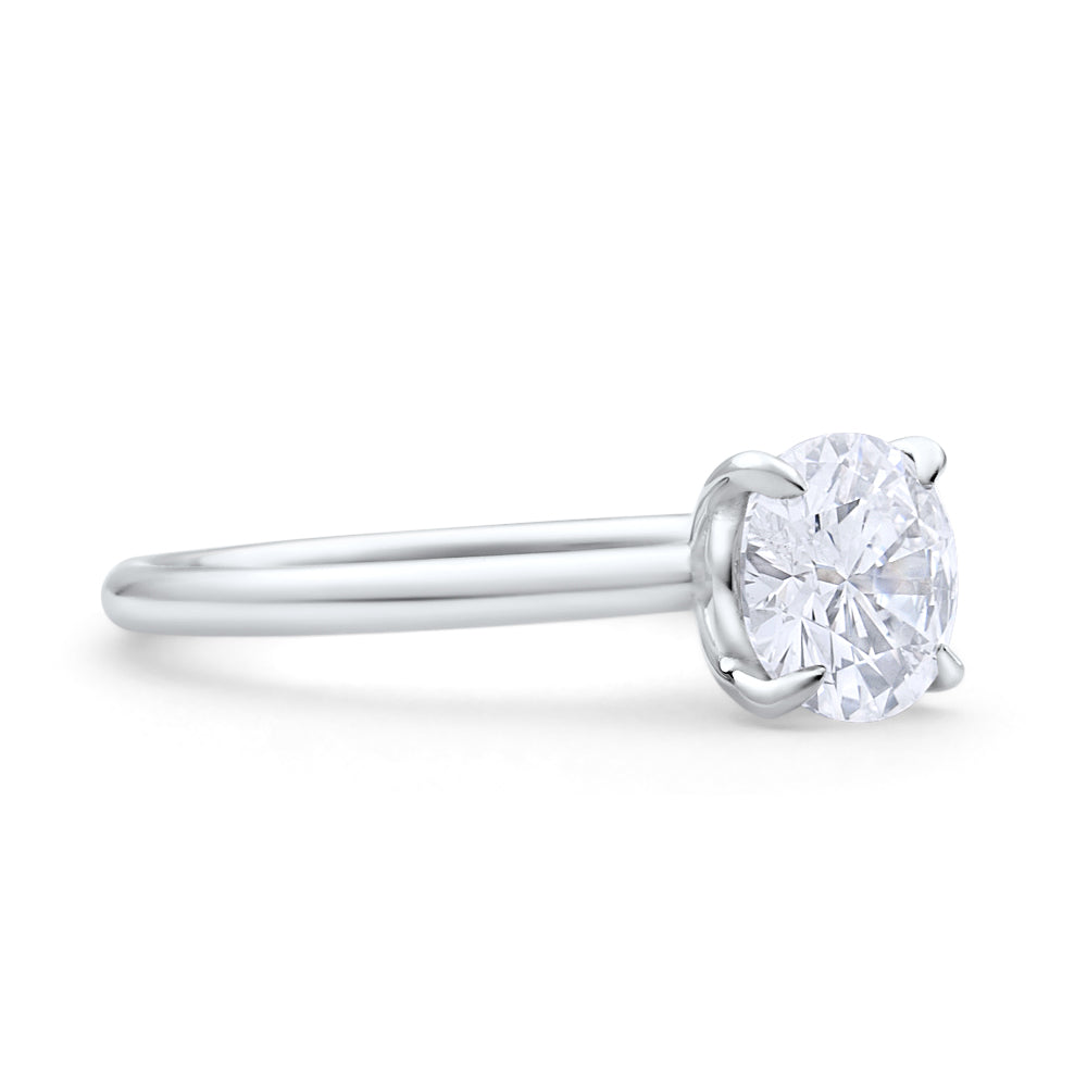 Round Solitaire White Diamond Ring