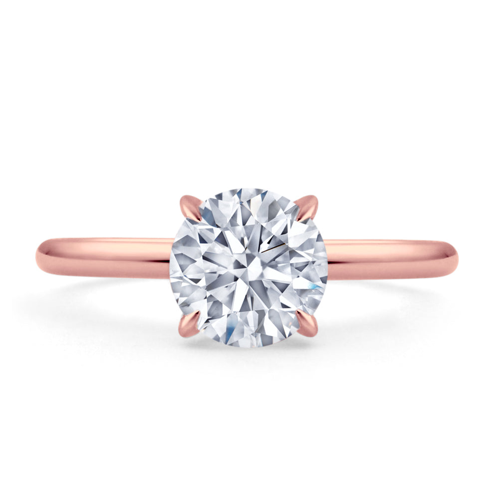 Round Solitaire White Diamond Ring