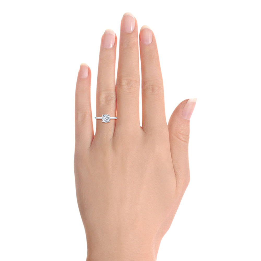 Round Solitaire White Diamond Ring