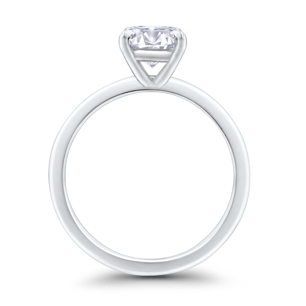 Round Solitaire White Diamond Ring