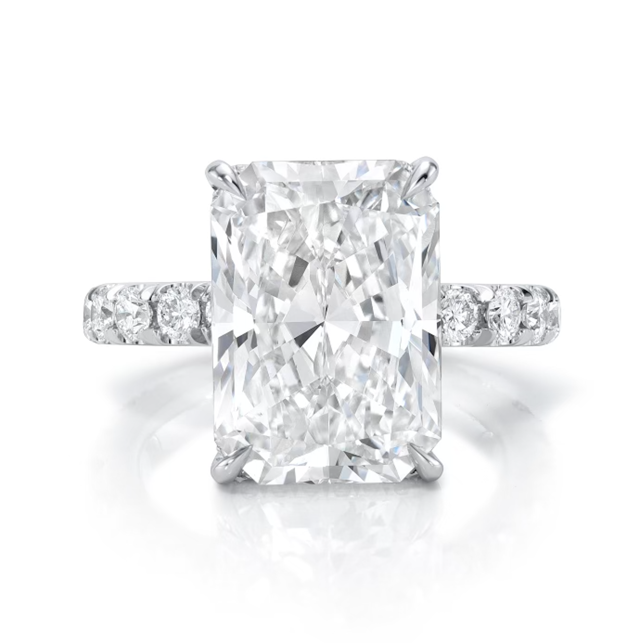 Radiant Cut Pave Diamond Engagement Ring