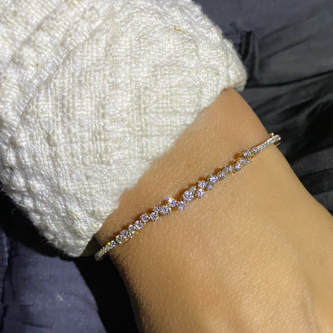 Sprinkled with Love Diamond Bangle Bracelet